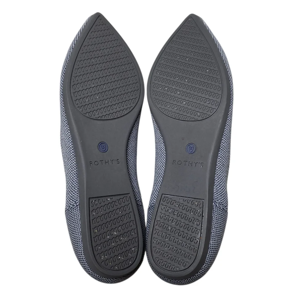 ROTHYS THE POINT GRAY BALLET FLATS 7